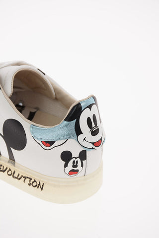 DISNEY Micky Mouse Print Leather ACTION Sneakers