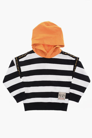 Hooded Striped Sweatshirt