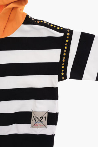 Hooded Striped Sweatshirt