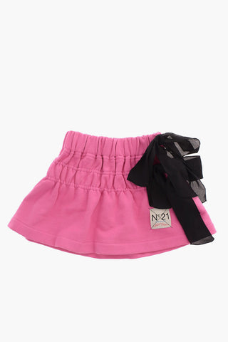 Cotton Skirt with Bow