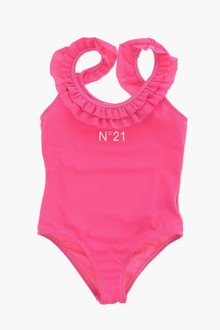 Costume Intero con Stampa Logo