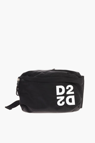 Logo Print Fabric Bum Bag