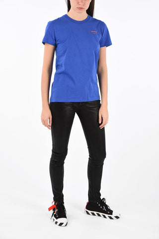 T-Shirt girocollo con Ricamo Corallo
