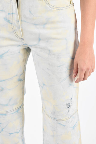 Super Bleach Track Jeans with Bow Ankle