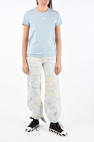 Super Bleach Track Jeans with Bow Ankle