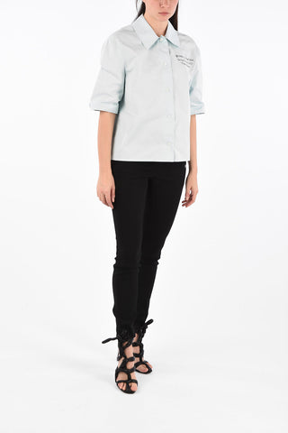 Camicia in Popeline BOWLING Manica Corta