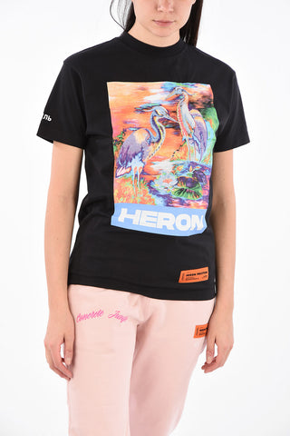 Birds-Print oversize T-shirt