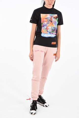 Birds-Print oversize T-shirt