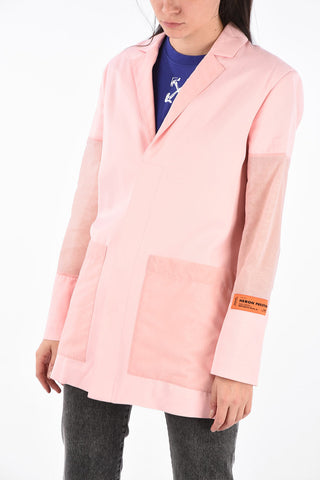 Center Vent Layered Organza Blazer