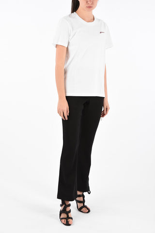 Cotton Printed WOMAN Crew-Neck T-Shirt