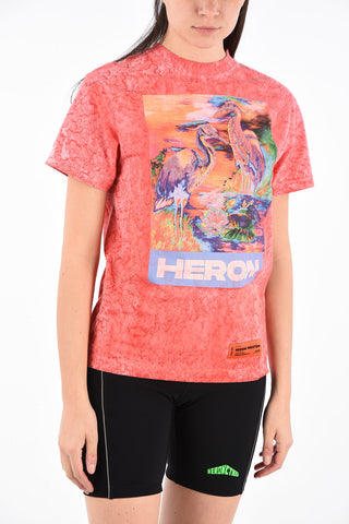 Birds-Print Oversize T-shirt
