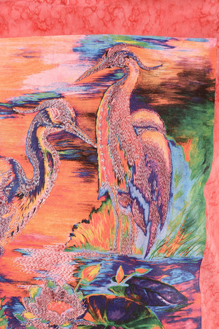 Birds-Print Oversize T-shirt