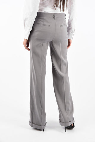 cuffed hem Single Pleat Tailoring Palazzo trousers