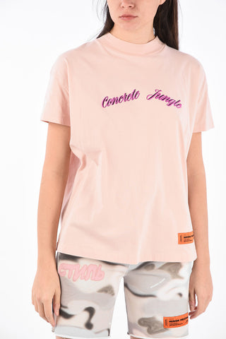 T-Shirt Mock Neck in Cotone