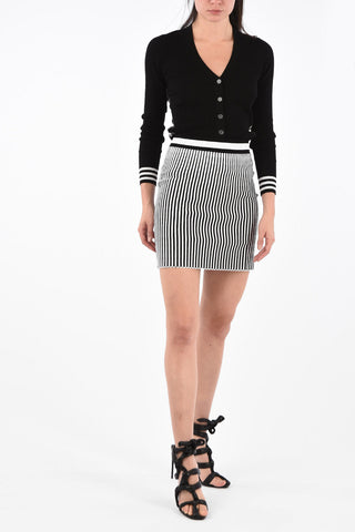 Knit Striped Mini Skirt