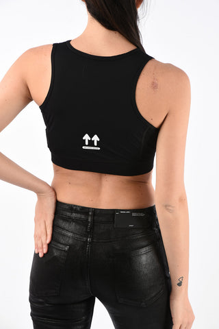 Logo Print Active Crop Top