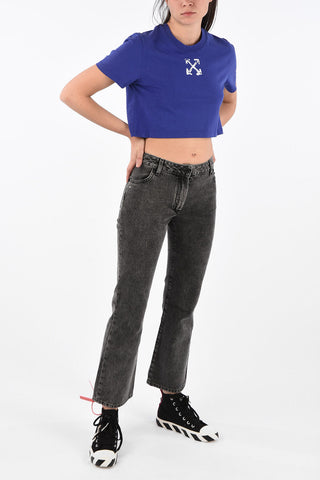 Spray Arrow Casual Crop T-shirt
