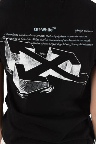 Printed ARROW SKETCH Crew-Neck T-Shirt