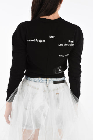 Crop TERRY Crew-Neck Sweatshirt