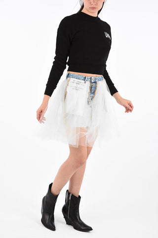 Crop TERRY Crew-Neck Sweatshirt