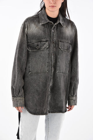 T-shirt Oversize Moonwash in Denim