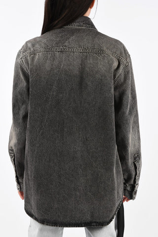 T-shirt Oversize Moonwash in Denim