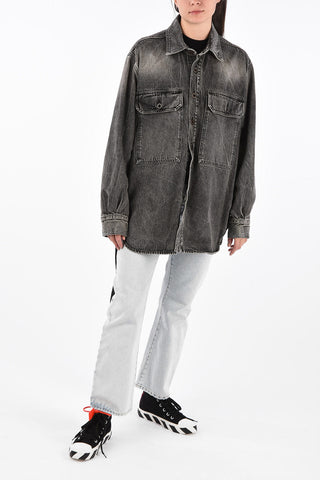 T-shirt Oversize Moonwash in Denim