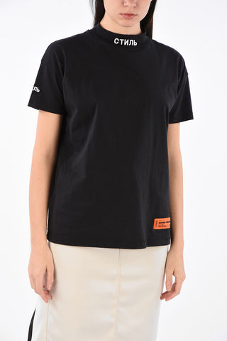 Cotton Mock Neck T-Shirt