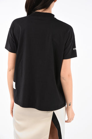 Cotton Mock Neck T-Shirt