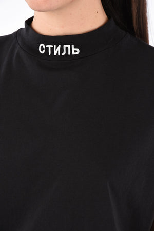 Cotton Mock Neck T-Shirt