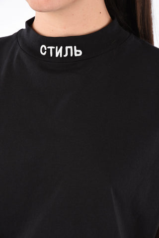 Cotton Mock Neck T-Shirt