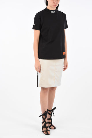 Cotton Mock Neck T-Shirt