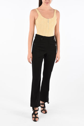 5 Pockets Cropped Boot Cut Pants