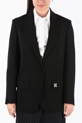 Center Vent Peak Lapel 1 Button TOMBOY Blazer
