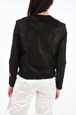 Nylon Utility Jacket with Zip Closure