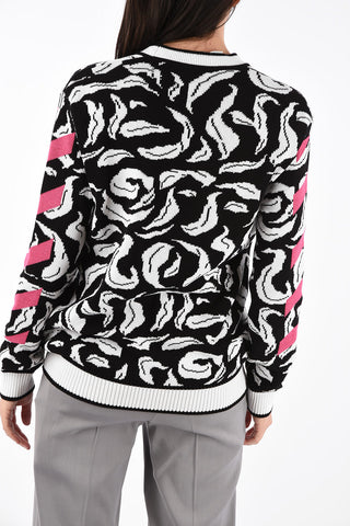 Cardigan Leaves Illusion con Scollo a V