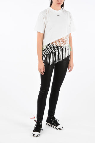 T-Shirt asimmetrica con frange