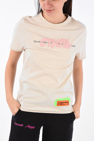 Crewneck T-Shirt with Spray Pack Details