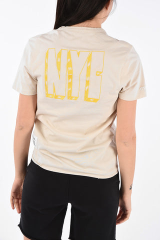 Crewneck T-Shirt with Spray Pack Details