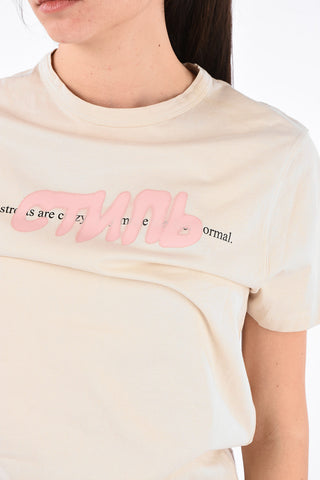 Crewneck T-Shirt with Spray Pack Details