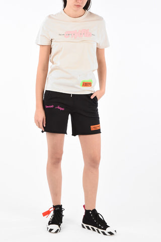Crewneck T-Shirt with Spray Pack Details
