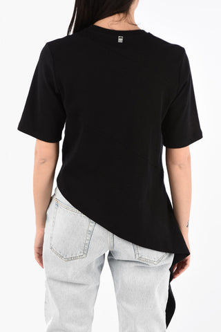 T-shirt Asimmetrica Spiral Draping