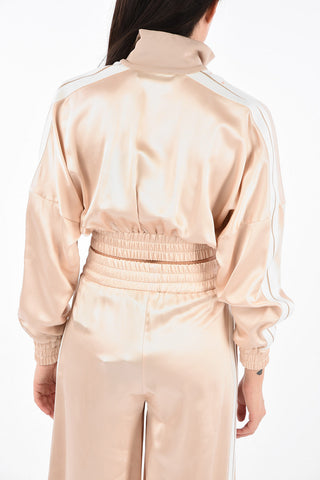 Satin TRACK Crop Sweatshirt