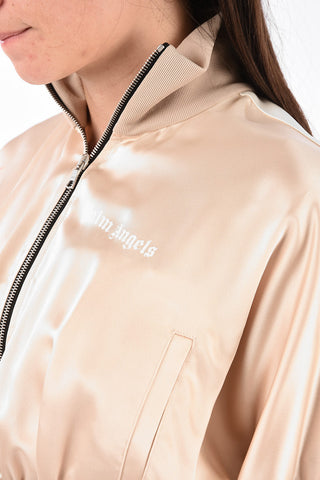 Satin TRACK Crop Sweatshirt