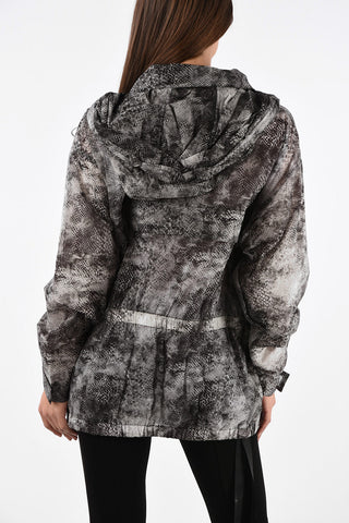 Python Print Utility Jacket with Hood