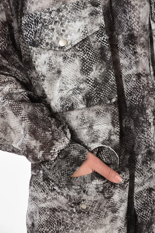 Python Print Utility Jacket with Hood