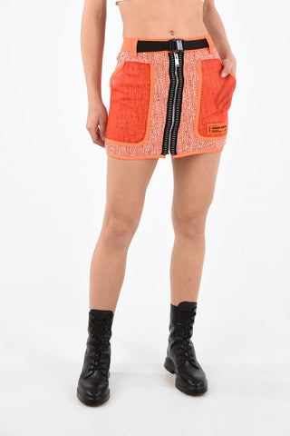 Minigonna Utility Tweed con Zip