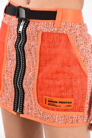 Minigonna Utility Tweed con Zip