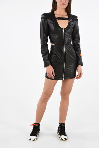 ecoleather mini bodycon cut out dress