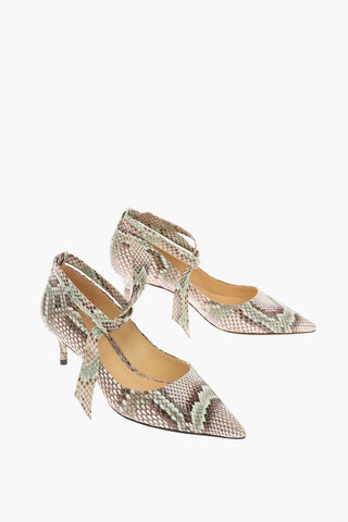 6cm python CLARITA NEW Ankle-strap pumps
